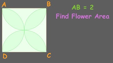 Geometry Problem | Find The Flower Area | Square ABCD