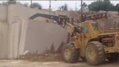 Quarry Tipping Boom, Wheel Loader, Granite, Marble & Stone Blocks, Caterpillar