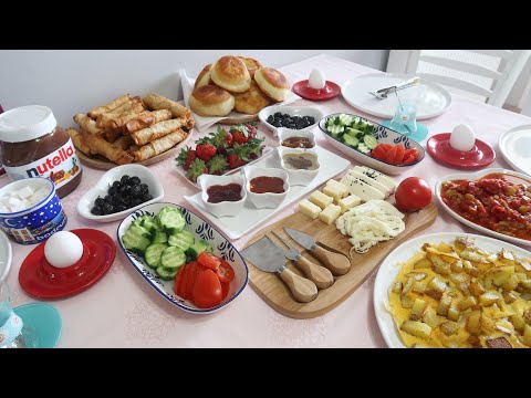 AİLEME SÜRPRİZ BOL ÇEŞİTLİ KAHVALTI MENÜSÜ HAZIRLADIM🥰SOFRA DÜZENİM