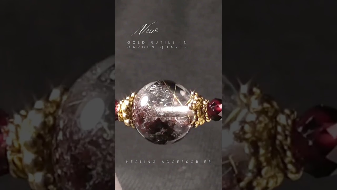 ゴールドルチル入りガーデンクォーツ＆ゴールドルチル＆ガーネット