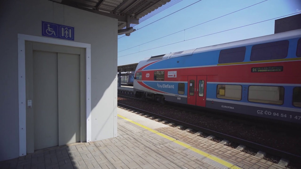 Czech Republic, Prague, Holešovice railway station, Schindler elevator