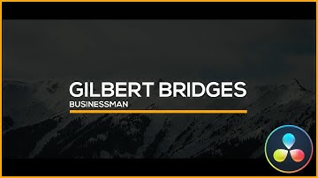 Minimal Lower Thirds Template For DaVinci Resolve Macros