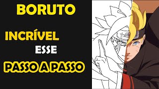 Como Desenhar o BORUTO Uzumaki passo a passo