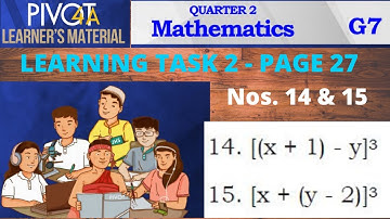Product of binomials - Grade 7 Learning Task 2 nos. 14-15 page 27