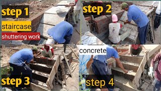 Stairs concrete_Techniques of Portico Entrance concrete Stairs Build Accurately with cement mix