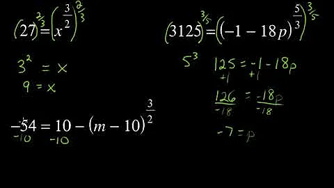 Solving Equations with Rational Exponents