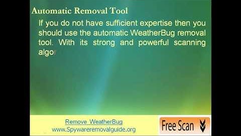 Remove WeatherBug from your Comprter