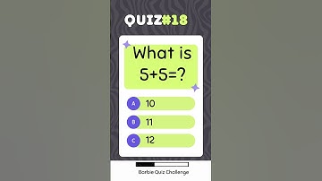 Barbie Brain Test! What is 5+5? 😍 #Quiz #Shorts