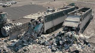 WALKING FLOOR® trailers used at a transfer station and landfill