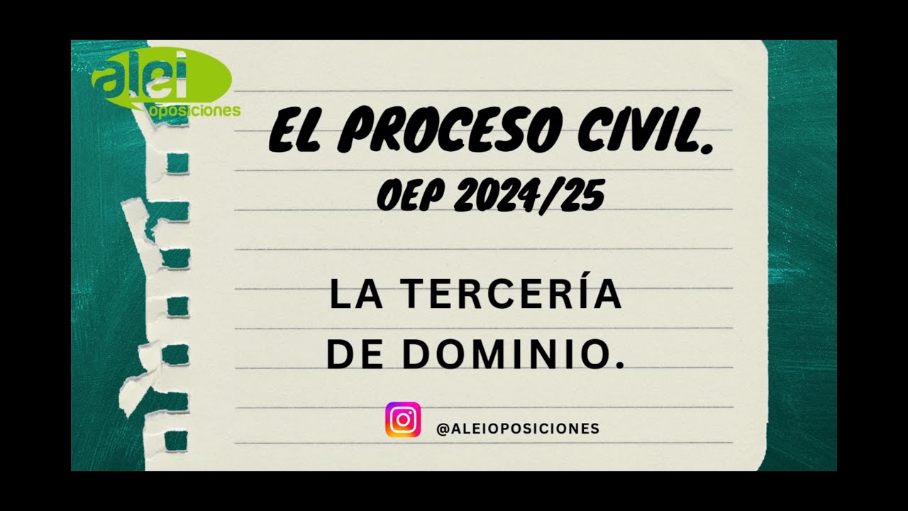 La ejecución civil. La tercería de dominio.