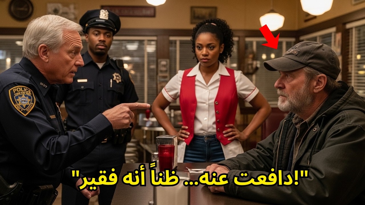 نادلـة سوداء تدافع عن رجل فقير من الشرطة… وفي اليوم التالي يكتشف الجميع أنه والد ملياردير