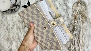 LOUIS VUITTON Damier Azur Agenda GM Day Planner Cover R20708 LV Auth am1546g