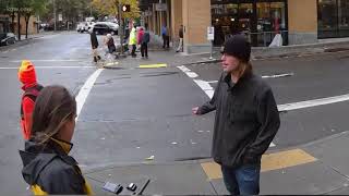 Homeless man says security guard beat him