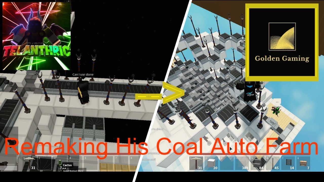 I Made Telanthric's Coal Auto Farm | Roblox Islands