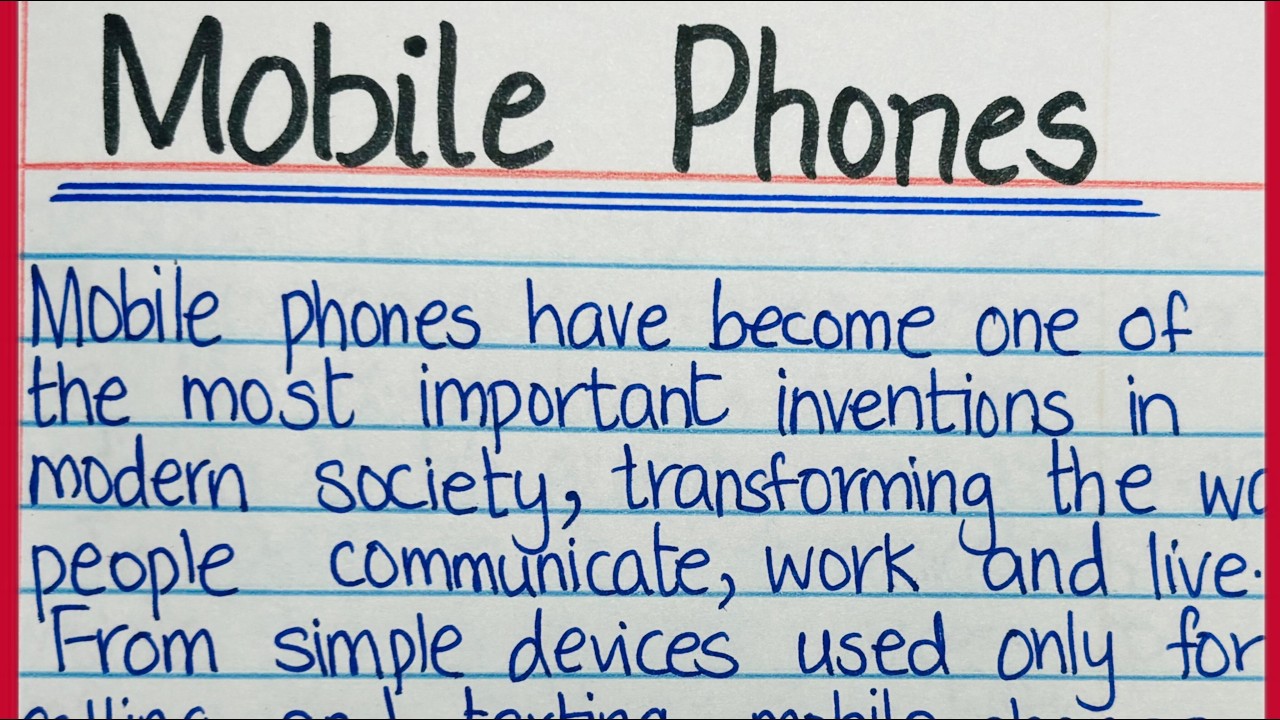 Write an Essay On Mobile Phone in English I Mobile Phone Essay I ...
