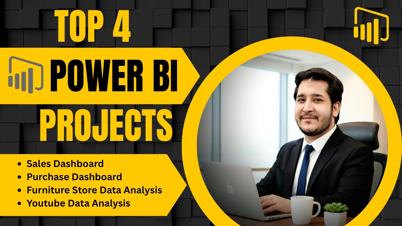 Top 4 Power BI Projects for Data Analyst Portfolio | Sales, Purchase, YouTube & Store Analysis #pb