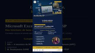 Formation Excel Certifiante à Dakar 🎓 | Maîtrisez vos données avec le Groupe 2NF × ESP