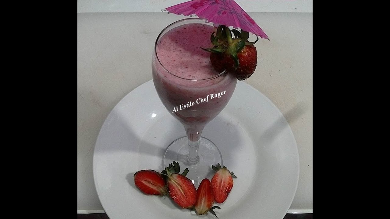 Fresas, FRESA COLADA, Receta # 189, Bebidas | Chef Roger Oficial