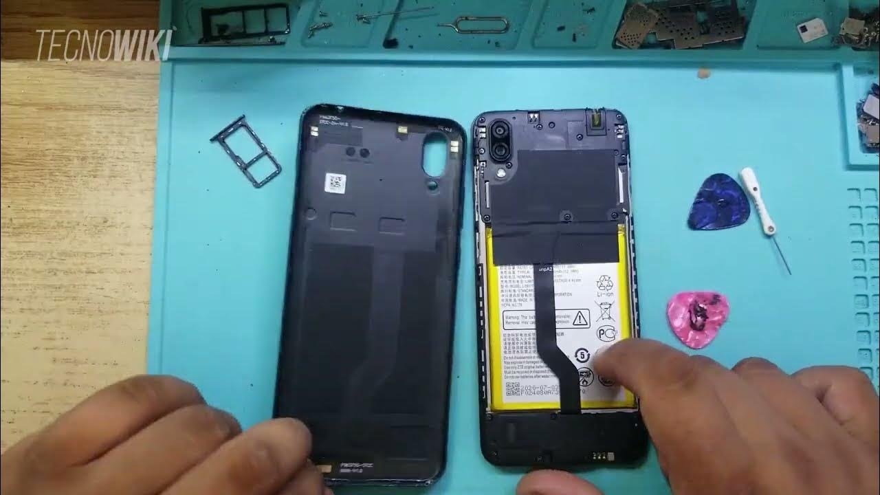 Reemplazo de bateria zte A5 2020 y reparacion de pin con linea rota