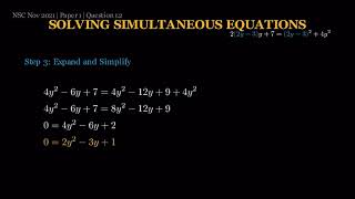 Solving Simultaneous Equations Maths Grade 12 P1 Nov 2021 #maths #grade12 #simultaneousequation