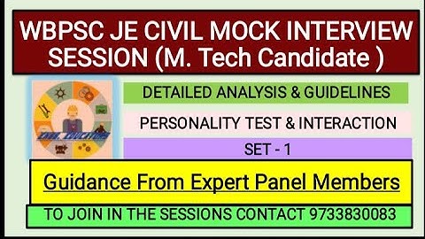 WBPSC JE (CIVIL) MOCK INTERVIEW || SET 1 II WBPSC II DETAILED ANALYSIS & GUIDELINES