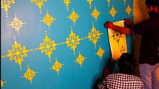 asian paints Wall stencil latest design Mohali Panchkula Chandigarh best painter gaffartech