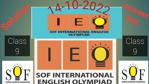 IEO Class 9 Solution | Eng. Olympiad Ans. key 2022 #ieo #sof #class9 #class9cbse #class9th #english