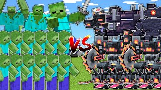 Zombies VS Robots - Minecraft Mob Battle