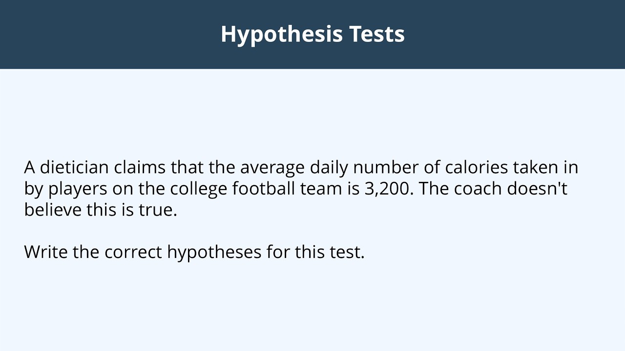 Hypothesis Tests - 2