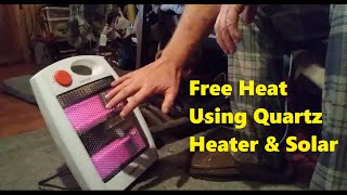 Free Heat Using Quartz Heater And Solar Power Station