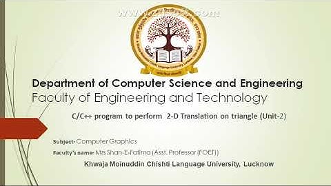Computer Graphics: Program in C/C++ to perform 2-D translation on triangle
