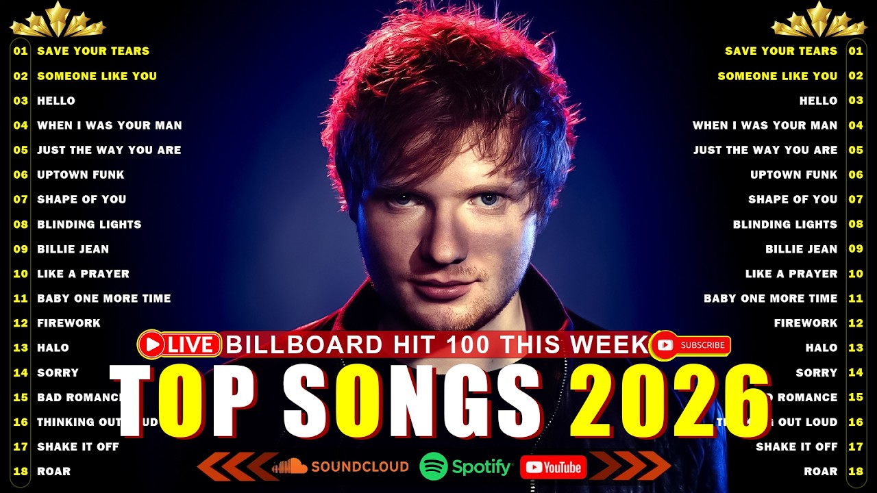 The Weeknd, Bruno Mars, Maroon 5, Coldplay, Dua Lipa, Adele, Lady Gaga, Ed Sheeran 🎯 Pop Music 2026