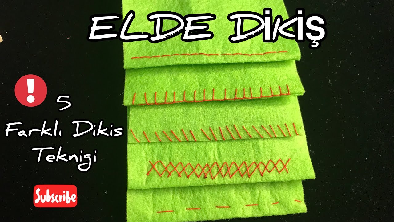 Elde Dikiş Teknikleri 5 Farklı Yöntem HandSewing Basic Stitches