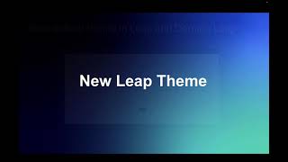 New Leap Theme
