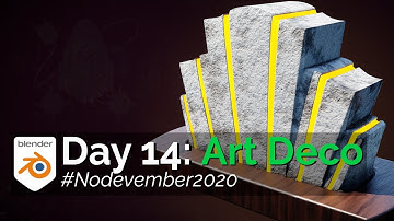 Nodevember 2020: Day 14 - Art Deco (Blender 2.90 Cycles Timelapse)