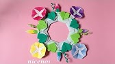 折り紙 あじさいの花のリース 折り方 Origami Hydrangea Flower Wreath Tutorial Niceno1 Youtube
