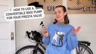 How to use a convertible bike pump for your PRESTA valve