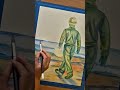 🎨🌊 Pintando un Plataformero en Acuarela 🛢️👷♂️ #acuarela #arte #pintando