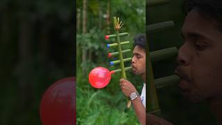 Beautiful Bamboo Hand craft and six colourfull Balloone #Diy #Toys #Idea #Bambooart
