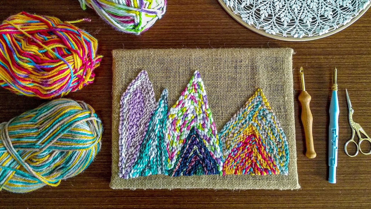 ÇUVAL BEZİNE KALIN İĞNE KULLANIMI PUNCHNEEDLE