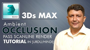 Occlusion Pass 3dsMax Scanline Render Tutorial [URDU/Hindi]