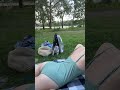С котом на природе