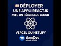 📚 Deployer une appli react.js avec un herbergeur cloud (Vercel ou Netlify) | TknoDev School Officiel