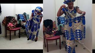 How to wear kitenge , chitenge or ankara for beginners part 2 step by step