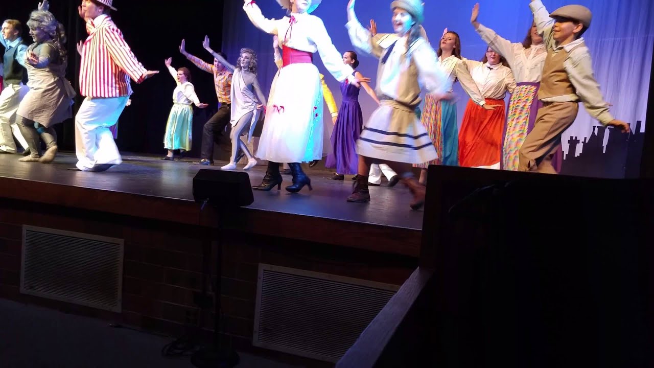 Mary Poppins dancing statue scene