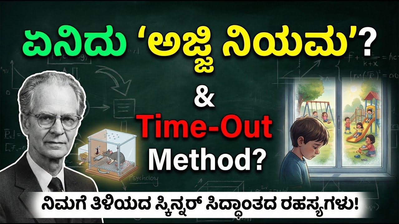 ಸ್ಕಿನ್ನರ್ ಸಿದ್ಧಾಂತ: ಏನಿದು 'ಅಜ್ಜಿ ನಿಯಮ'?| Negative Reinforcement vs Punishment| Psychology in Kannada