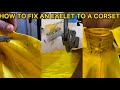 How to Fix an Eyelet To a Corset/ Bustier Using the Rivet Machine. #eyelet