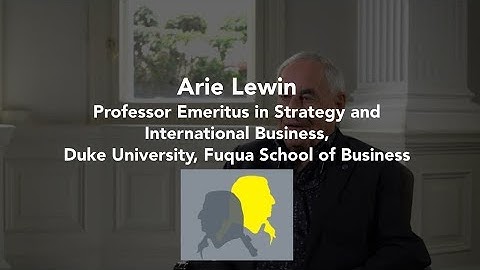 Arie Lewin speaks on how China