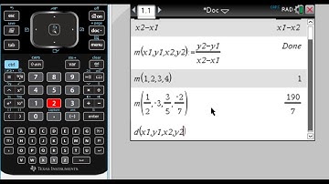 Defining Functions to Find Slope and Distance on the TI-Nspire