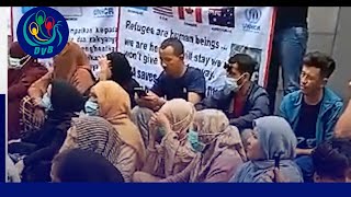 ထောက်ပံ့ကြေး ဖြတ်တောက်လို UNHCR ကို အင်ဒိုရှိ ဒုက္ခသည်တွေ ဆန္ဒပြ- DVB News